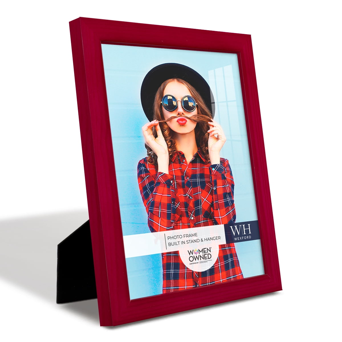 Woodgrain 8 in. x 10 in. Cherry Red Picture Frame