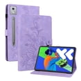 thumbnail image 2 of FJLBDE Case for Lenovo Tab P12 Pro/Xiaoxin Pad Pro 12.7 Inch 2025, Embossed Flower PU Leather Flip Wallet Folio Stand Cover, Purple, 2 of 7