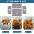 thumbnail image 6 of FUIALDOLG Halloween Pumpkin Tombstone Universal Fit Stretch Recliner Covers Halloween Decor 4-Pcs Stay in Place Elastic Edges with Side Storage Pocket Machine Washable Sofa Protector, 6 of 7