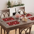 thumbnail image 4 of Winter Christmas Trees Snowflakes Xmas Placemats Set of 4 Table Mats for Party Home Kitchen Dining Table Decorations 12x18 Inch, 4 of 5