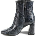 thumbnail image 3 of Sam Edelman Codie Marina Blue Snake Side Zipper Squared Closed Toe Fashion Boots (Marina Blue Snake, 10.5), 3 of 6
