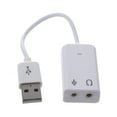 thumbnail image 2 of 3.5mm Microphone Earphone Socket USB 2.0 Sound Card Speaker Audio Adapter White, 2 of 3