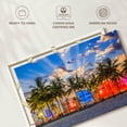 thumbnail image 6 of Elephant Stock Ocean Drive Miami Wall Art - Horizontal Canvas Wall Art - Living Room Wall Decor - City Canvas - Blue And Orange Decor - 51" x 34", 6 of 8