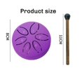 thumbnail image 2 of Rain Drum for Outside, Steel Tongue Drum 6 Notes 3 Inches Chakra Tank Drum Steel Percussion Padded Mallets, 2 of 5