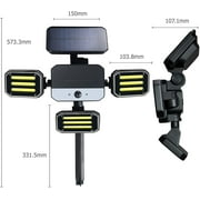 Bell + Howell Bionic Floodlight, Motion-Sensing, Outdoor Solar Lights with Adjustable Panels