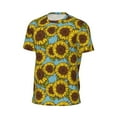 thumbnail image 6 of Wukai Sunflowers Print Men's Short-Sleeved Mesh T-Shirt,Quick-Dry Short Sleeve Workout T-Shirt-XX-Large, 6 of 8
