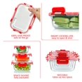 thumbnail image 4 of Juego de recipientes de vidrio para almacenamiento de alimentos KOMUEE 24 piezas con tapas, 4 of 7