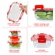 thumbnail image 4 of Juego de recipientes de vidrio para almacenamiento de alimentos KOMUEE 24 piezas con tapas, 4 of 7