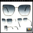 thumbnail image 2 of Womens 1990s Rimless Butterfly Metal Rim Designer Fashion Sunglasses Gold - Smoke, 2 of 8
