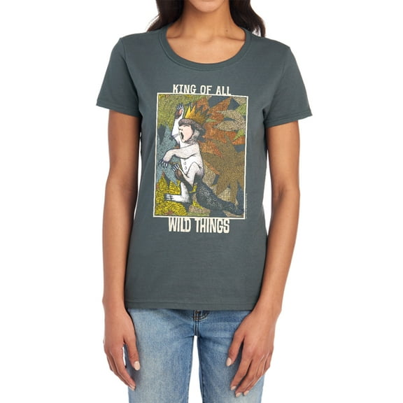 Where The Wild Things are King of All Wild Things Women's T Shirt, Charcoal, Medium