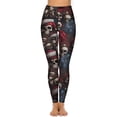 thumbnail image 4 of Gothic Dark Skulls Santa Hats Gothmas Christmas Yoga Pants Female Leggings Push Up Sweet Yoga Legging Running Sports Tights, 4 of 6