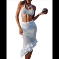 thumbnail image 1 of Traje de Baño de Dos Piezas de Crochet para Mujer, Top de Bikini de Cintura Alta, Falda de de , para Playa. S, 1 of 9