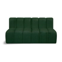 Meridian Furniture Arc Green Boucle Fabric Modular Sectional