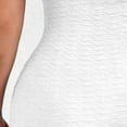thumbnail image 5 of QUNYINEY Party Womens Cocktail Dress Mini White Sleeveless Wedding Guest Bodycon Dresses Crew Neck Slim Fit Formal Elegant Ruched Dresses, 5 of 6