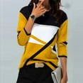 thumbnail image 2 of ICHUANYI Women's Casual Geometry Print T-shirt Long Sleeve Pullover Crew Neck Casual Tops New Trend, 2 of 5