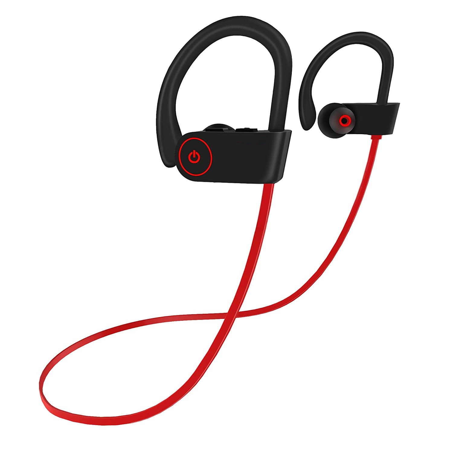 Bluetooth Headphones, Wireless Earbuds, IPX7 Waterproof Sports Earphones with Ear Hooks & Mic, HD Stereo in-Ear Earbuds Gym Running Workout, 8 Hours Battery Noise Canceling Headsets