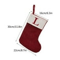 thumbnail image 3 of XYAIYT Christmas Decorations Knitted Wool Embroidered Letter Christmas Stocking Gift Bag with Acrylic Medium Thickness Spacious Design Sturdy Hanging Loop for Mantel Tree Home Holiday 8.7x11.8IN Red, 3 of 3