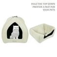 thumbnail image 3 of SUSSEXHOME Pets 13.8 x 13.8 x 13.8 Inches Washable Pet Tent Bed - Cozy Covered Small Cat Bed and Dog Igloo Bed - Dog Cave Bed and Cat House for Indoor Cats - BEIGE, 3 of 7