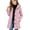 Pink, variant on Girls Hooded Wool Blend Coat Mid-Length, Long Sleeve Single Breasted Fall Winter Peacoat Trench Jacket with Pockets, Navy 11-12 Years