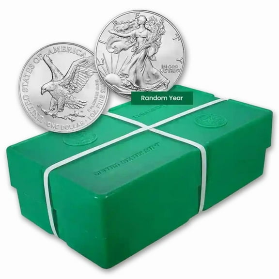 500-Coin 1 oz American Silver Eagle BU Monster Box - Random Year