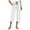 White, variant on Capri Pants for Women Summer Casual Elastic Waist Wide Straight Leg Cropped Sweatpants with Pockets