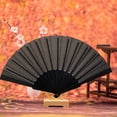 thumbnail image 5 of D-GROEE Plain Hand Plastic Folding Fan Handheld Fan Cloth Folded Fan for Wedding Party and Home Decoration, 5 of 7