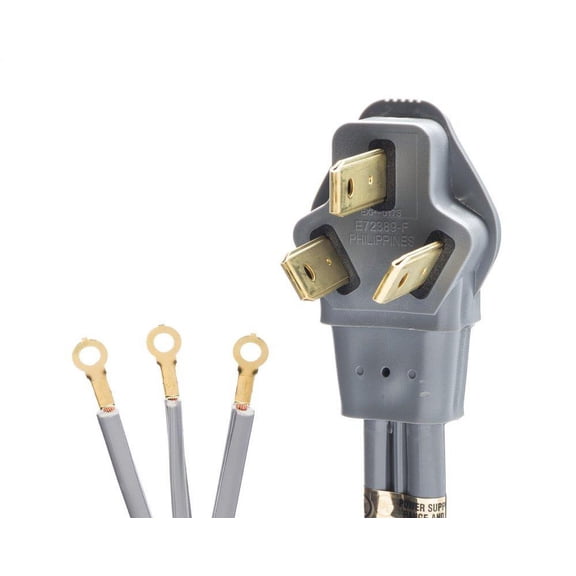 ELECTROLUX Smart Choice (4 ft) 40 AMP 3 Wire Gray Cord 5304512983 Plug (New)