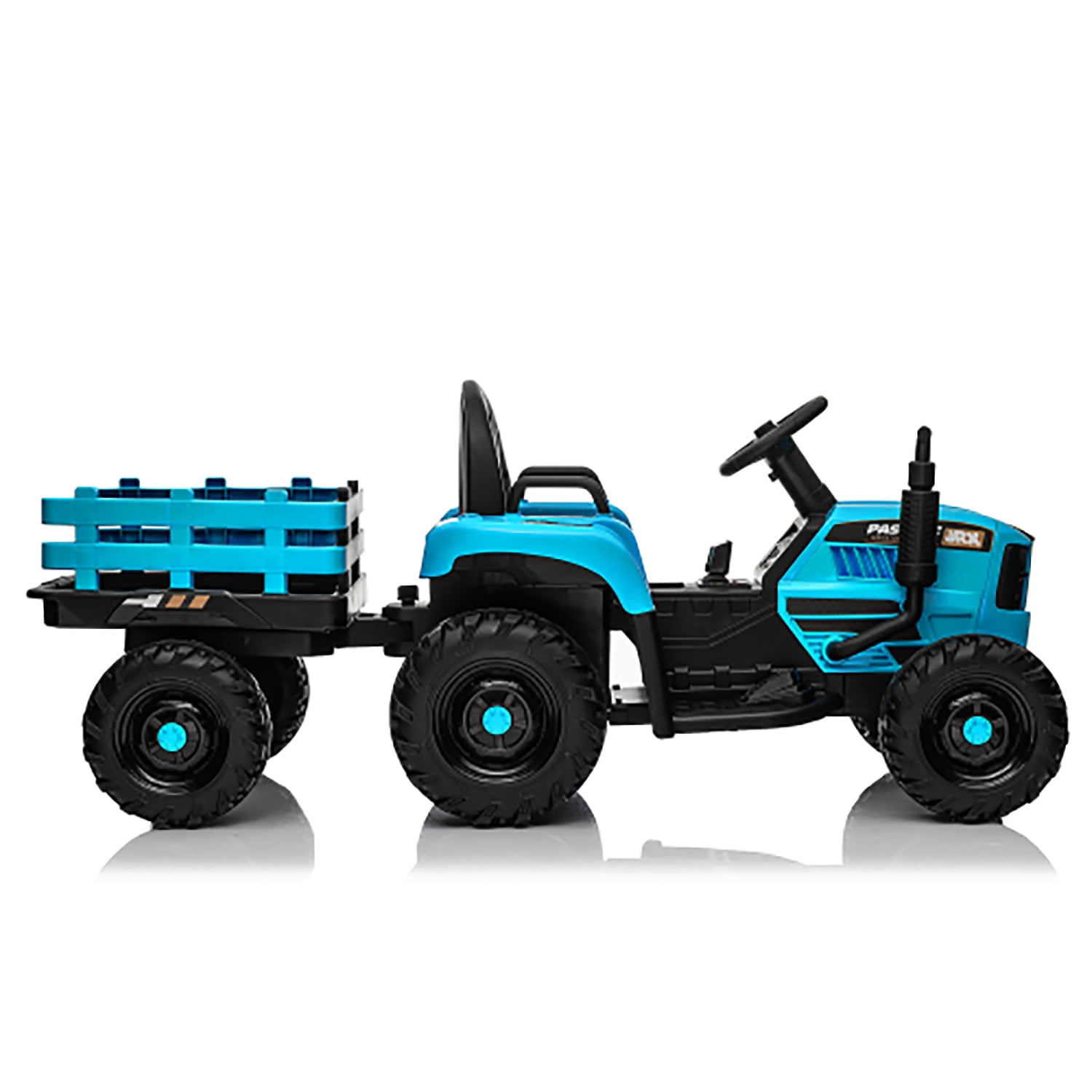 Kadyn 12V Ride on Tractor with Trailer, Battery Powered Electric Tractor Toy w/Remote Control, Kids Electric Ride On for Kids, Blue Kadyn 12V Ride on Tractor with Trailer, Battery Powered Electric Tractor Toy w/Remote Control, Kids Electric Ride On for Kids, Blue