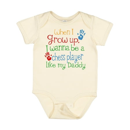 

Inktastic Chess Player Like Daddy Gift Baby Boy or Baby Girl Bodysuit