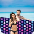 thumbnail image 4 of Toalla de playa de microfibra, toalla de playa súper colorida, toalla de baño a prueba de arena, manta de playa, toalla multiusos para viajes, piscina, 27,5 x 55,1 pulgadas, tienda de campaña para niñ, 4 of 6