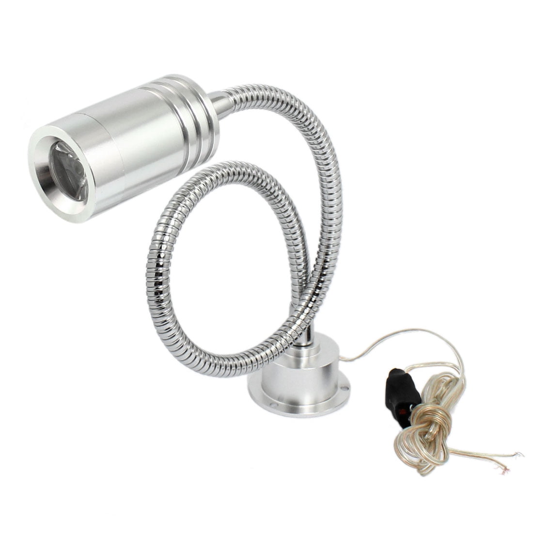 Unique Bargains 3W AC 12V White Light LED Flexible Neck Spotlight Table