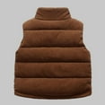 thumbnail image 3 of Coerni Girls and Toddler's Puffer Vest Corduroy Jacket Baby Winter Warm Coat Sleeveless Down Coat Padded Quilted Vest Waistcoat, 3 of 8