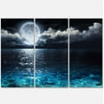 thumbnail image 4 of Designart Romantic Full Moon Over Sea Canvas Wall Art, 4 of 4
