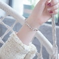 thumbnail image 5 of Adjustable Heart Shaped Bracelet For Women Natural Gemstone Jewelry With Alloy Charm, 5 of 6