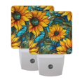 thumbnail image 6 of Yayeee LED Plug in Night Light for The Home with Auto Dusk to Dawn Light Sensors, 2 Pack, Stained Glass Sunflowers Pattern, 6 of 6
