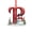 P, variant on Snowman Alphabet Christmas Ornament, Acrylic Letter L Pendant, Festive Tree Decoration, 2.36 Inch