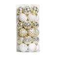 thumbnail image 2 of 30PCS Christmas Balls ,60MM Gold&White Painted Shatterproof Festive Wedding Hanging Ornaments Christmas Trees Decoration, 2 of 7