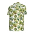 thumbnail image 4 of Wukai Green Hawaii Palms Men’s Polo Shirts,Quick-Dry Athletic Shirt,Classic Fit Shirts-Small, 4 of 8