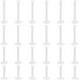 thumbnail image 1 of 1 caja de 24 pendientes acrílicos de 4 estilos, transparentes, con parte trasera plana, para cartílago, hélix, trago, transparentes e invisibles., 1 of 6