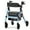 Light blue, variant on Vacmaster Lightweight Foldable Rollator Walkers with Seat for Seniors, 350 lb Capacity, 8'' Big Wheels, 6-Position Height, Premium Hybrid Rolling Walker - Aluminum and Carbon Steel (red)