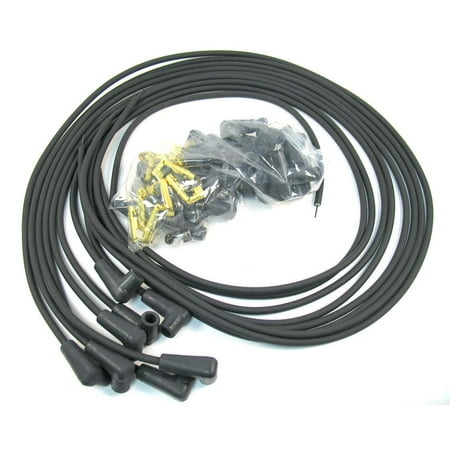 Super Stock Spiral Core - Pertronix Black Spiral Core Stock-Look 8-Cylinder Spark Plug Wire Set P/N 708190