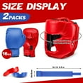 thumbnail image 6 of 14pcs Boxing Set Including 2 Pair Of 16 Oz Boxing Gloves Headgear Helmet Boxing Hand Wraps Sport Mouth Guards For Adults Youth Beginners Training Equipment, 6 of 10