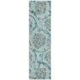 thumbnail image 2 of Addison Rugs Chantille Indoor/Outdoor Traditional Floral Teal Washable Runner Rug, 2'3" x 7'6", 2 of 6