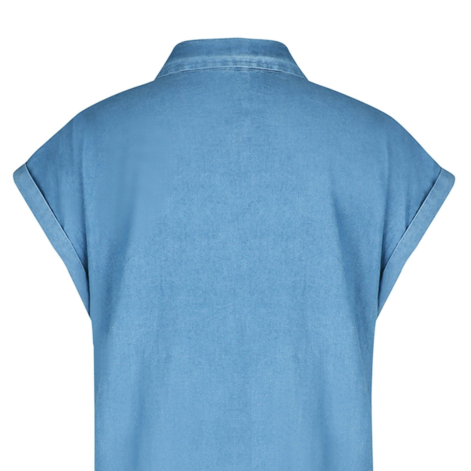 UPPADA Denim Dress for Women Short Sleeve Slim Midi Dresses with Pockets Solid Button Dress Summer Fashion Casual Dresses