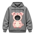 thumbnail image 4 of BOOMNY Womens Pet Pouch Hoodies Cute Pig Graphic Cat Dog Hoodies for Women Kangaroo Pocket Soft Winter Animal Holder, 4 of 4