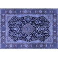 thumbnail image 1 of Ahgly Company Machine Washable Indoor Rectangle Persian Blue Traditional Area Rugs, 3' x 5', 1 of 4