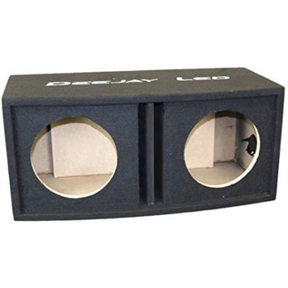 Double 10 in. Center Port Vented Round Empty Car Bass Speaker Box