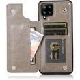 thumbnail image 3 of case for Samsung Galaxy A42 Case Wallet with Card Holder, Embossed Mandala Pattern Flower Premium PU Leather Double Magnetic Buttons Flip Shockproof Protective Cover for Samsung Galaxy A42 5G Gray-SKM, 3 of 14