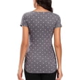 thumbnail image 4 of Vêtements de Grossesse Offres de l'Action de Grâce Liquidation Été Vêtements de Maternité pour Femmes Col Rond Manches Courtes Volants Pli Hauts de Grossesse, 4 of 5