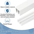 thumbnail image 3 of 4Set Riel deslizante de puerta de plástico, conjunto de hardware de riel de ventana de vidrio deslizante de 1.31Ft para paneles de 1/8" de grosor, para puerta de armario pequeña que se desliza, blanca, 3 of 7